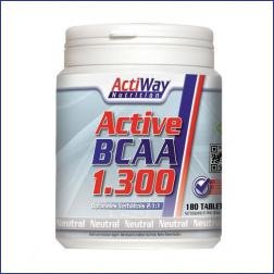 BCAA 1300, 180 pcs, ActiWay Nutrition. BCAA. Weight Loss recovery Anti-catabolic properties Lean muscle mass 