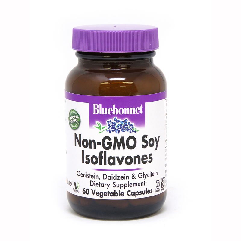 Bluebonnet Nutrition Натуральная добавка Bluebonnet Non-GMO Soy Isoflavones, 60 вегакапсул, , 