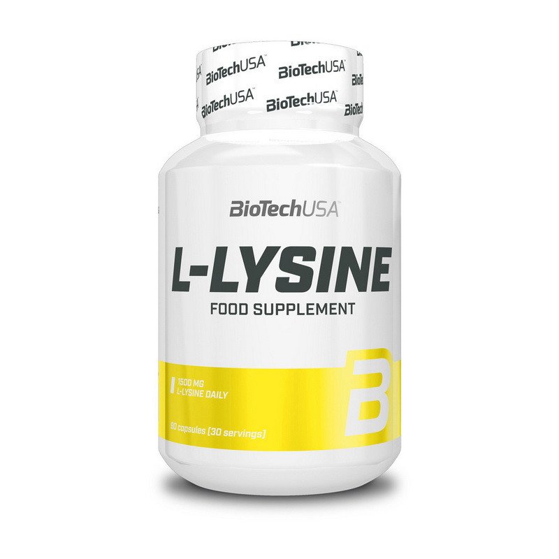 Лизин BioTech L-Lysine 1500 mg (90 капсул) биотеч,  мл, BioTech. Лизин. 