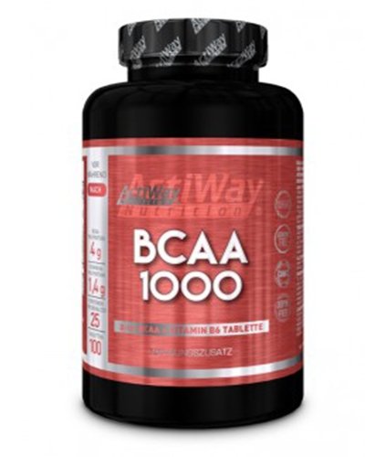 BCAA 1000, 100 piezas, ActiWay Nutrition. BCAA. Weight Loss recuperación Anti-catabolic properties Lean muscle mass 