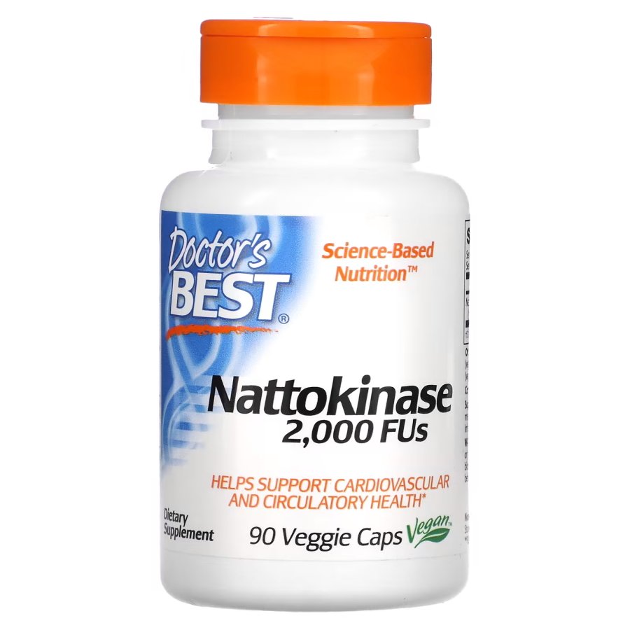 Натуральная добавка Doctor's Best Nattokinase, 90 вегакапсул,  ml, Doctor's BEST. Natural Products. General Health 