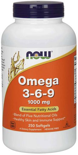NOW Omega 3-6-9 1000 mg 250 капс Без вкуса,  ml, Now. Fats. General Health 