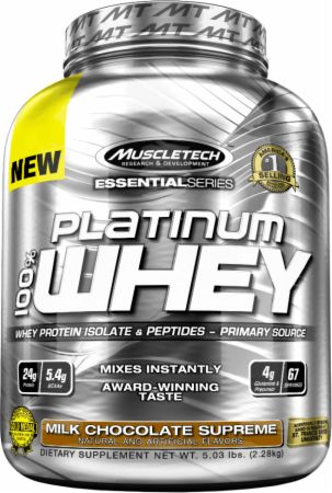 Platinum 100% Whey, 2270 г, MuscleTech. Комплекс сывороточных протеинов. 