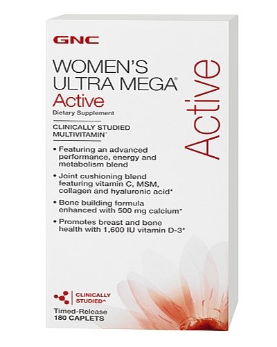 Women's Ultra Mega Active, 180 pcs, GNC. Vitamin Mineral Complex. General Health Immunity enhancement 
