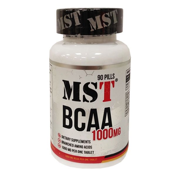 BCAA MST BCAA 1000, 90 таблеток СРОК 01.22,  мл, MST Nutrition. BCAA. Снижение веса Восстановление Антикатаболические свойства Сухая мышечная масса 