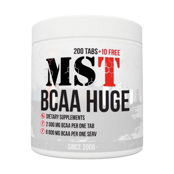 БЦАА MST BCAA Huge (200 таблеток) мст ,  мл, MST Nutrition. BCAA. Снижение веса Восстановление Антикатаболические свойства Сухая мышечная масса 