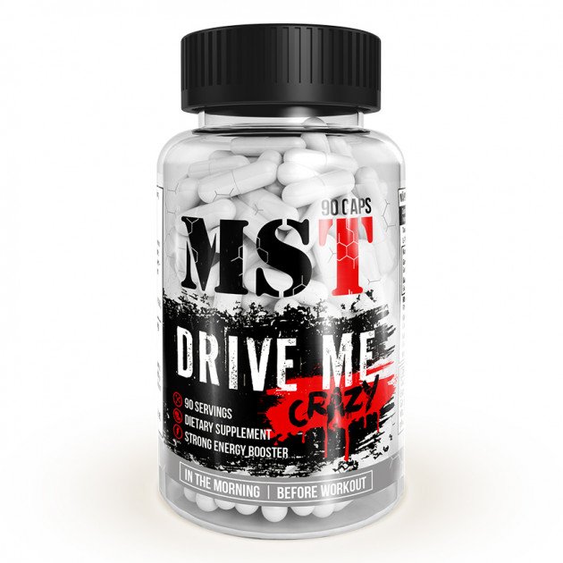 Предтренировочный комплекс MST Drive Me Crazy, 90 капсул,  ml, MST Nutrition. Pre Workout. Energy & Endurance 