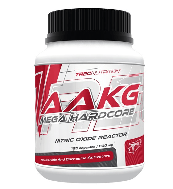 AAKG Mega Hardcore, 120 piezas, Trec Nutrition. Arginina. recuperación Immunity enhancement Muscle pumping Antioxidant properties Lowering cholesterol Nitric oxide donor 