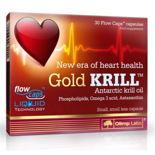 Gold Krill, 30 шт, Olimp Labs. Омега 3 (Рыбий жир). Поддержание здоровья Укрепление суставов и связок Здоровье кожи Профилактика ССЗ Противовоспалительные свойства 
