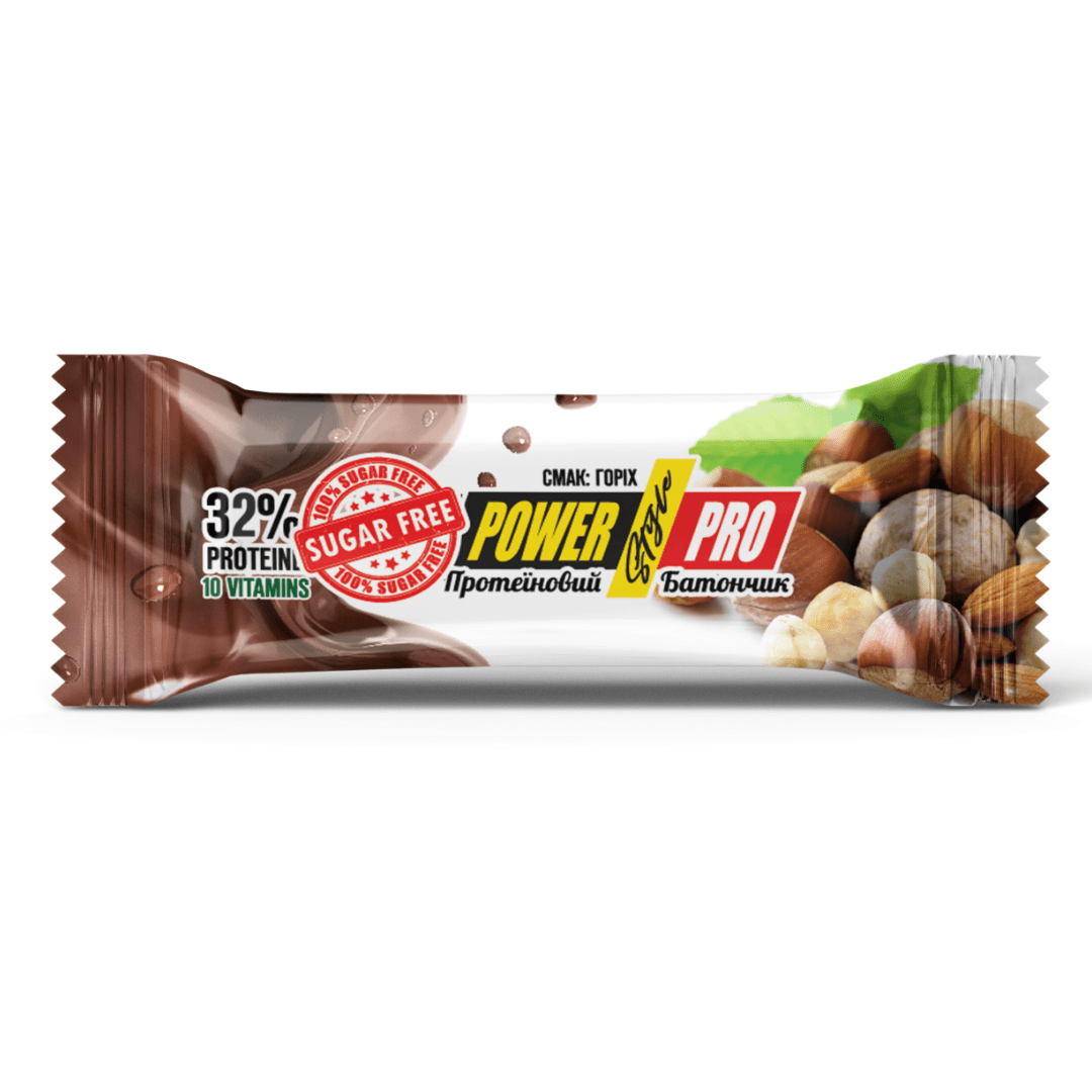 Ореховый батончик Power Pro NUTELLA 36 % 60 г (без сахара),  ml, Power Pro. Bar. 