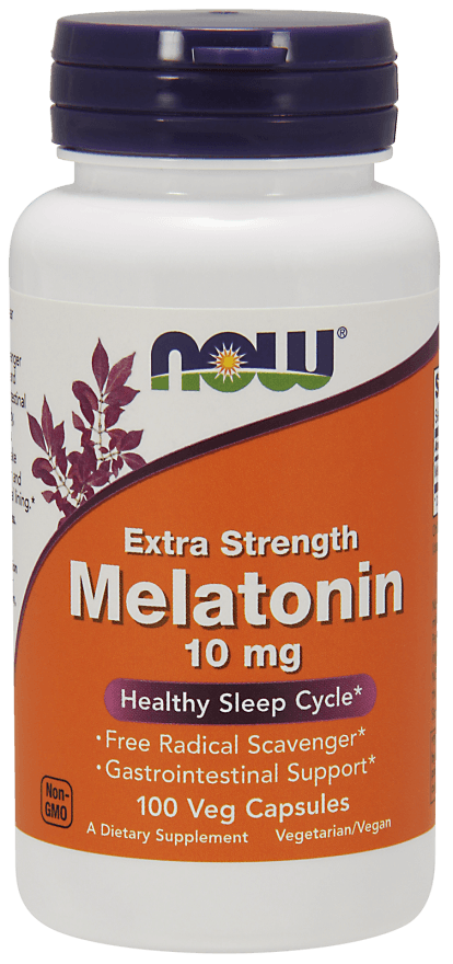 Melatonin 10 mg, 100 шт, Now. Мелатонин. Улучшение сна Восстановление Укрепление иммунитета Поддержание здоровья 