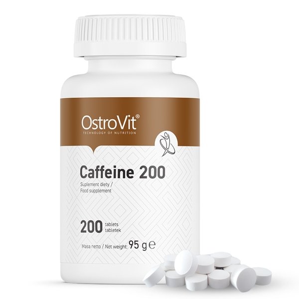 Предтренировочный комплекс OstroVit Caffeine 200, 200 таблеток,  мл, OstroVit. Предтренировочный комплекс. Энергия и выносливость 