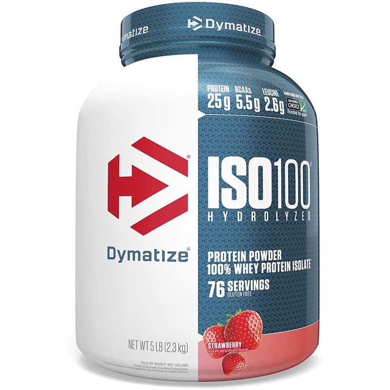Протеин Dymatize ISO-100, 2.25 кг Клубника,  ml, Dymatize Nutrition. Protein. Mass Gain स्वास्थ्य लाभ Anti-catabolic properties 