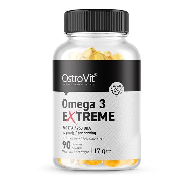 Жирные кислоты OstroVit Omega 3 Extreme, 90 капсул,  мл, OstroVit. Жирные кислоты (Omega). Поддержание здоровья 