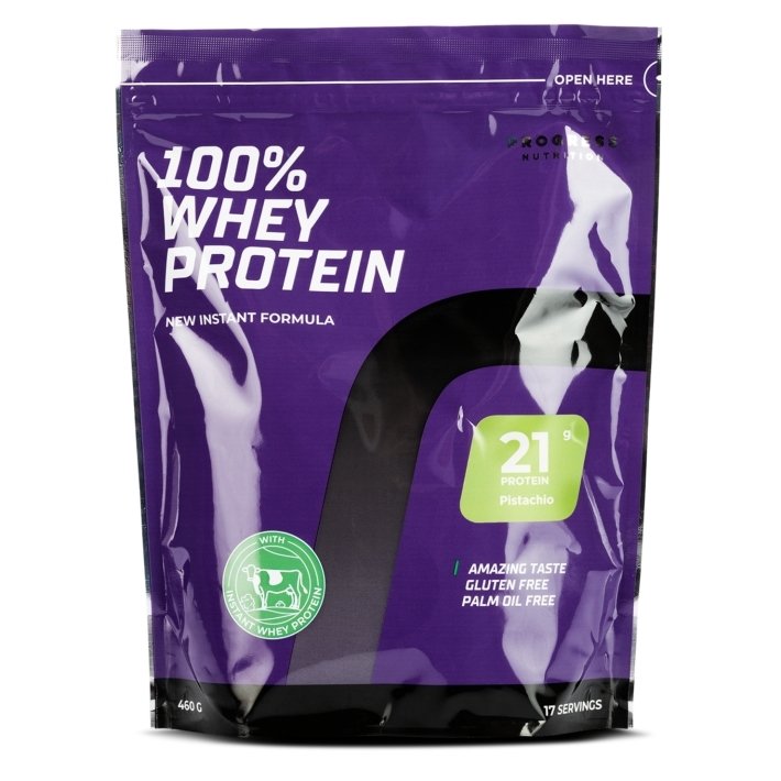 Протеин Progress Nutrition 100% Whey Protein, 460 грамм Фисташка,  ml, Progress Nutrition. Protein. Mass Gain स्वास्थ्य लाभ Anti-catabolic properties 