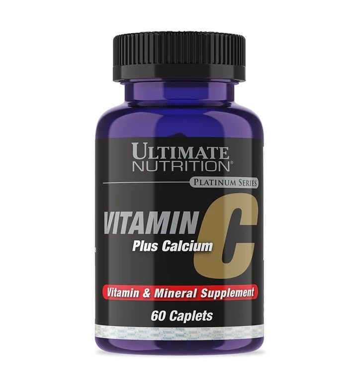 Витамины и минералы Ultimate Vitamin C Plus Calcium, 60 каплет,  мл, Ultimate Nutrition. Витамины и минералы. Поддержание здоровья Укрепление иммунитета 