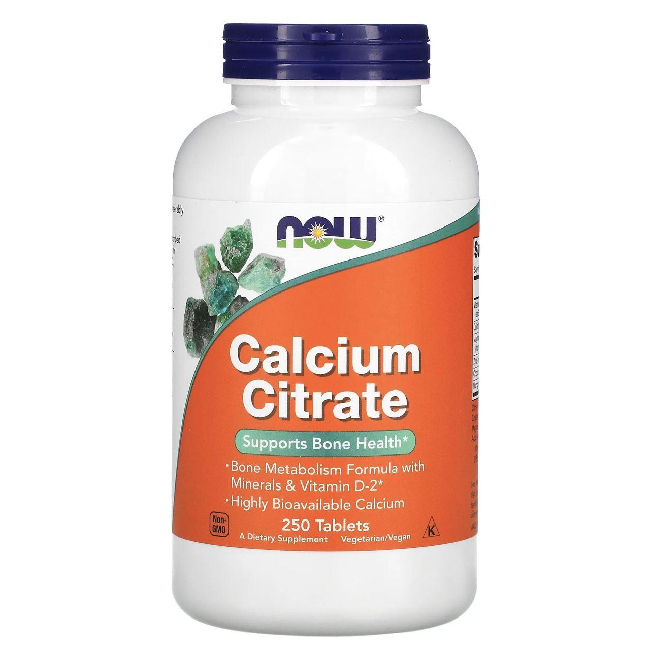 NOW Foods Calcium Citrate 250 tabs,  ml, Now. Vitamins and minerals. General Health Immunity enhancement 