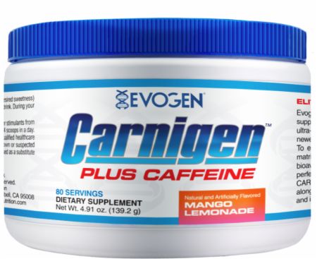 Carnigen Plus Caffeine, 139 г, Evogen. L-карнитин. Снижение веса Поддержание здоровья Детоксикация Стрессоустойчивость Снижение холестерина Антиоксидантные свойства 