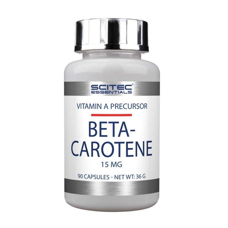 Бета-каротин Scitec Nutrition Beta-Carotene 15 mg 90 капсул,  ml, Scitec Nutrition. Vitamin A. General Health Immunity enhancement Skin health Strengthening hair and nails Antioxidant properties 