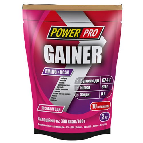 Power Pro Gainer 2 кг Лесная ягода,  ml, Power Pro. Gainer. Mass Gain Energy & Endurance recovery 