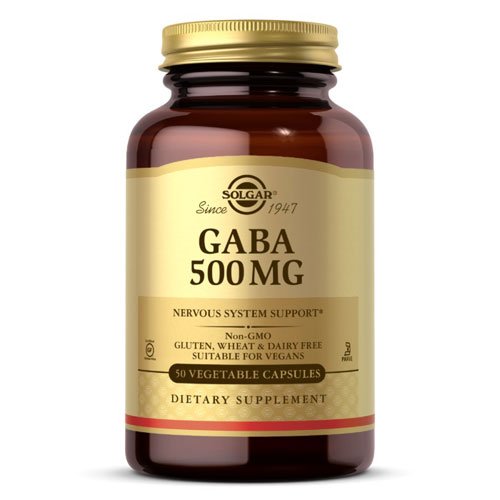 Solgar GABA 500 mg 50 капс Без вкуса,  мл, Solgar. Спец препараты. 