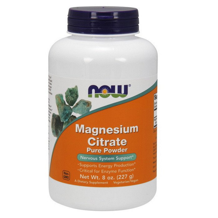 Магний цитрат Now Foods Magnesium Citrate Pure Powder (227 г) нау фудс,  мл, Now. Магний Mg. Поддержание здоровья Снижение холестерина Предотвращение утомляемости 
