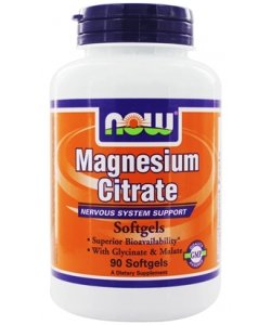 Magnesium Citrate, 90 pcs, Now. Magnesium Mg. General Health Lowering cholesterol Preventing fatigue 
