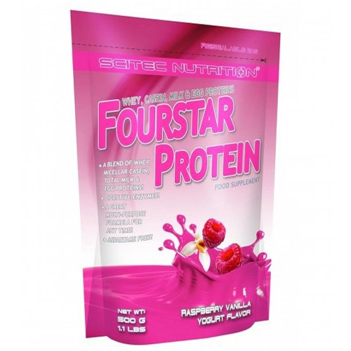 Scitec Nutrition Протеин Scitec Fourstar Protein, 500 грамм Малина-ваниль, , 500  грамм