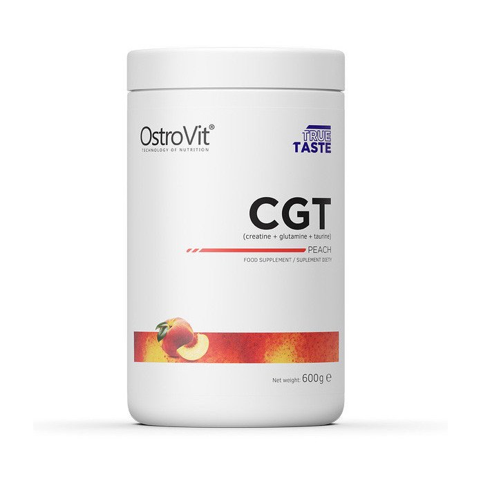 Креатин моногидрат OstroVit CGT 600 грамм персик,  ml, OstroVit. Creatine monohydrate. Mass Gain Energy & Endurance Strength enhancement 