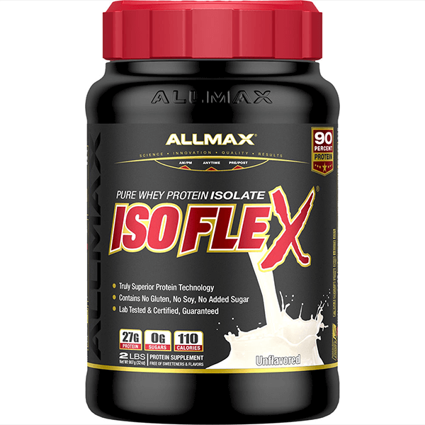 AllMax Сывороточный протеин изолят AllMax Nutrition Isoflex 907 грамм Без вкуса, , 