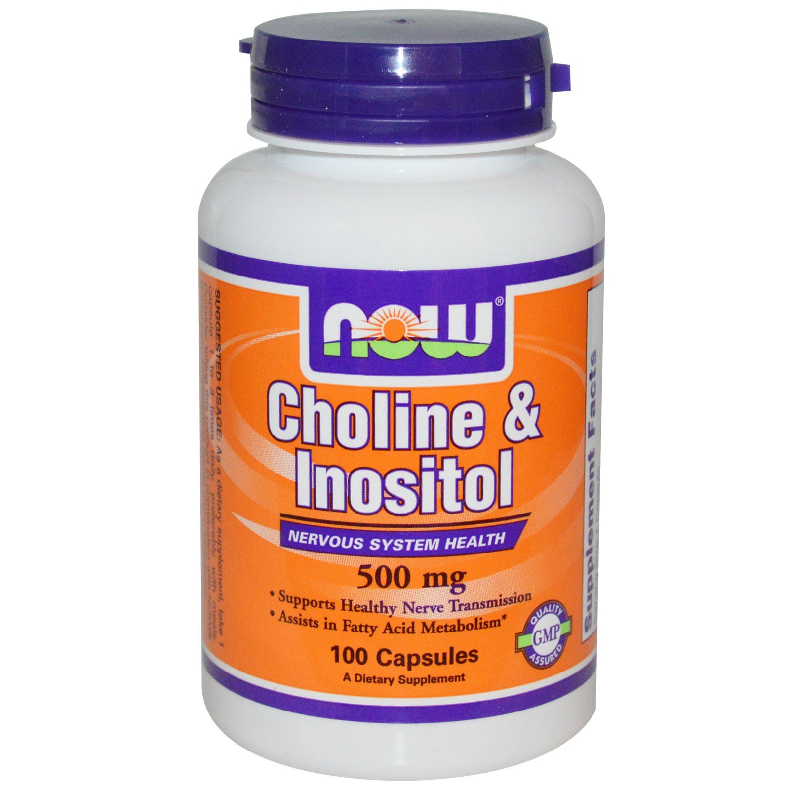 Choline & Inositol, 100 шт, Now. Спец препараты. 