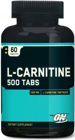 L-Carnitine 500 Tabs 60 табл., 60 шт, Optimum Nutrition. L-карнитин. Снижение веса Поддержание здоровья Детоксикация Стрессоустойчивость Снижение холестерина Антиоксидантные свойства 