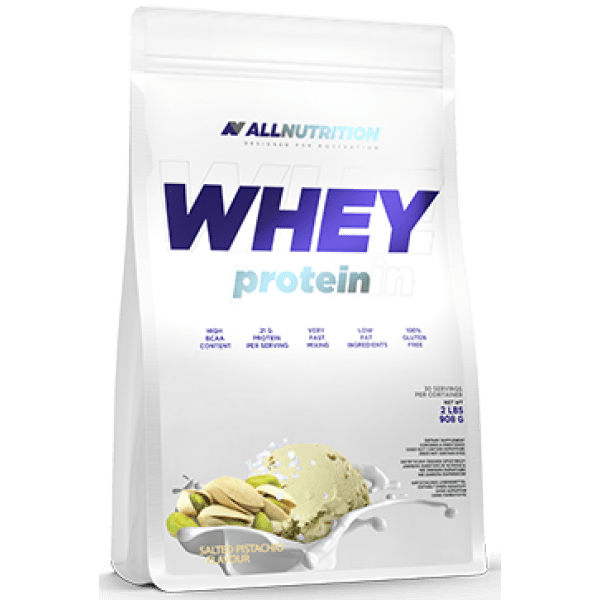 AllNutrition Сывороточный протеин концентрат AllNutrition Whey Protein (900 г) алл нутришн Salted Pistachio, , 