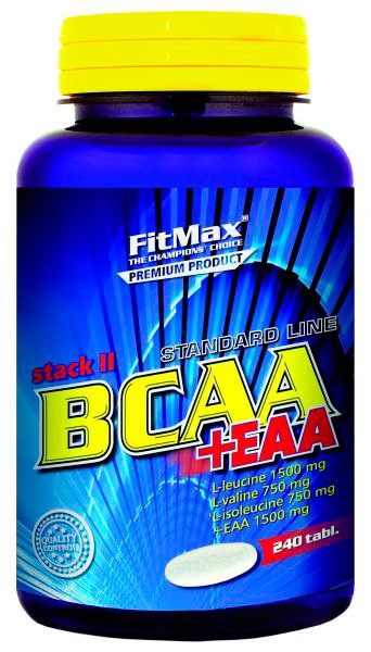 BCAA Stack II + EAA, 240 piezas, FitMax. Complejo de aminoácidos. 