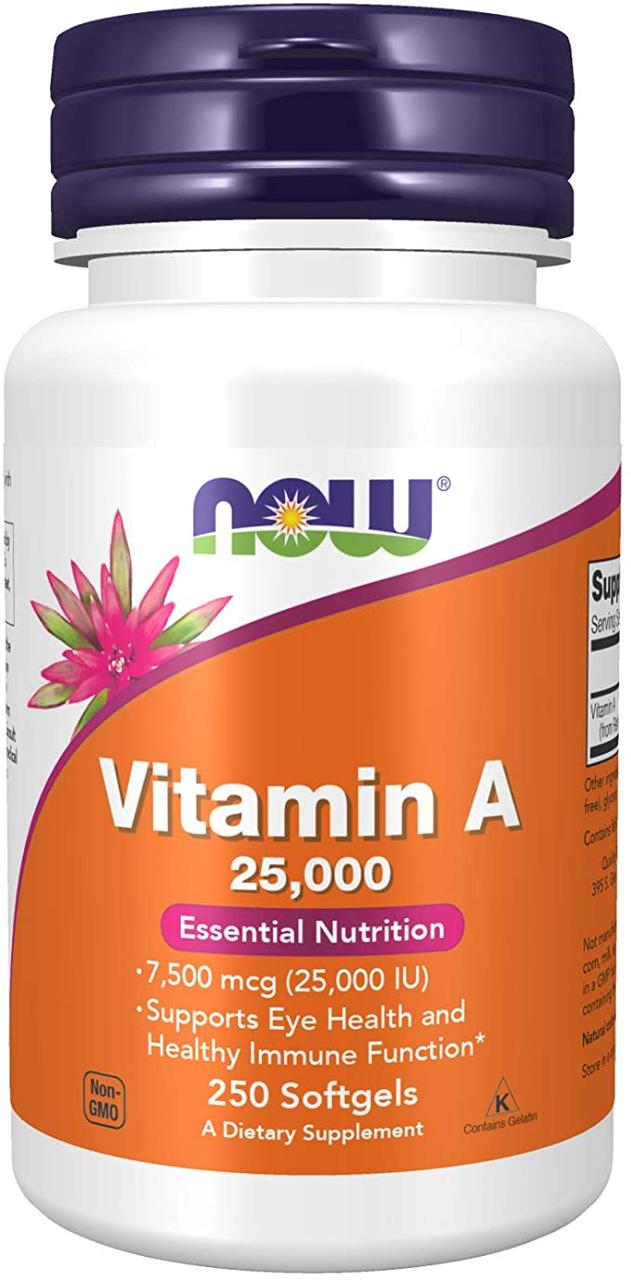 Now Витамин Now Foods А Vitamin A 25 000 IU (250 softgels) нау фудс, , 
