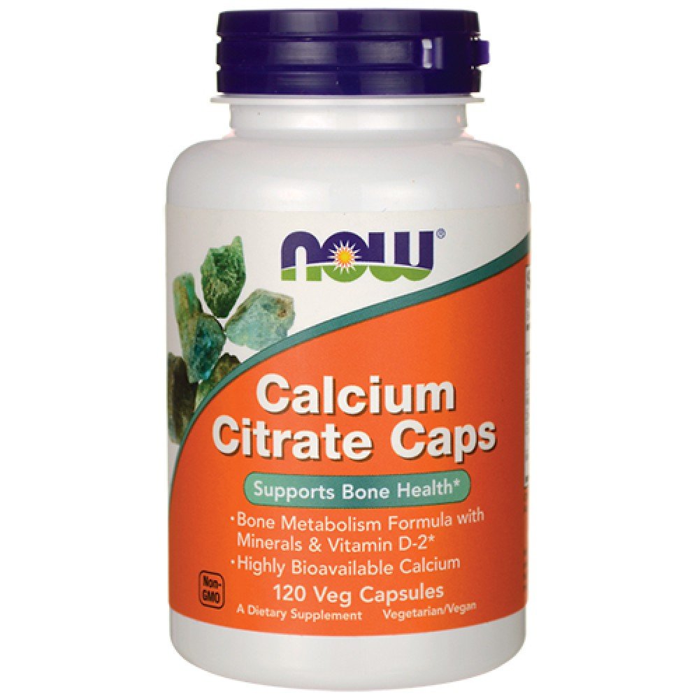 Витамины и минералы NOW Calcium Citrate Caps, 120 вегакапсул,  ml, Now. Vitamins and minerals. General Health Immunity enhancement 