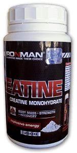 Креатин Моногидрат, 250 g, Ironman. Creatine monohydrate. Mass Gain Energy & Endurance Strength enhancement 