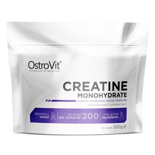 Креатин OstroVit Creatine Monohydrate, 500 грамм - пакет,  мл, OstroVit. Креатин. Набор массы Энергия и выносливость Увеличение силы 