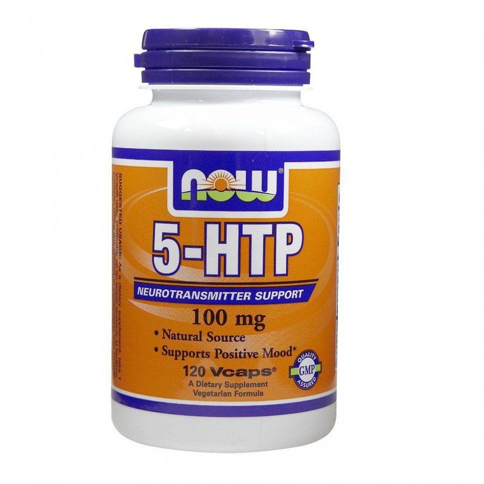 NOW 5-HTP 100 мг - 120 веган кап,  мл, Now. 5-HTP. 