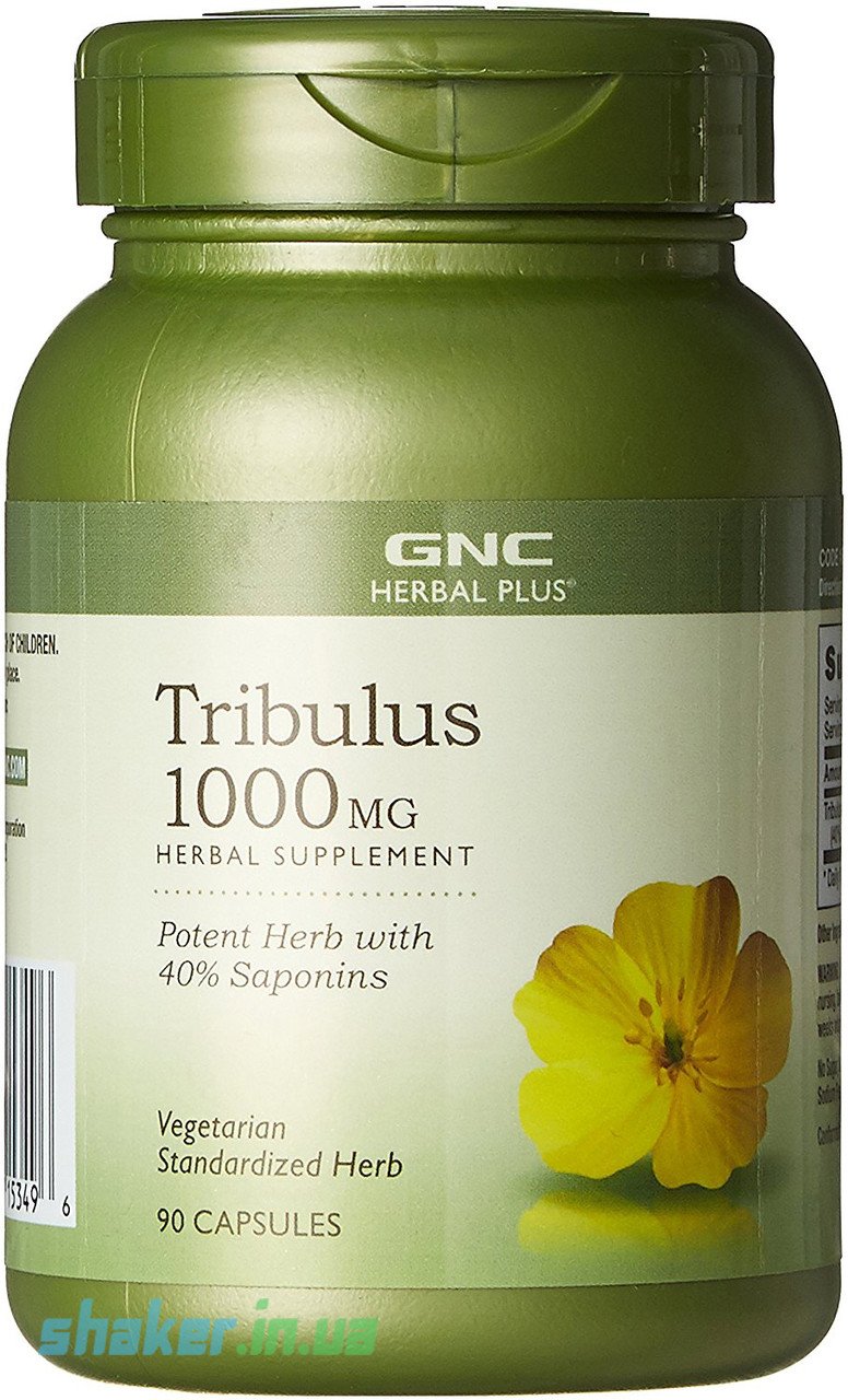 Трибулус террестрис GNC Tribulus 1000 mg (90 капс) гнс,  мл, GNC. Трибулус. Поддержание здоровья Повышение либидо Повышение тестостерона Aнаболические свойства 
