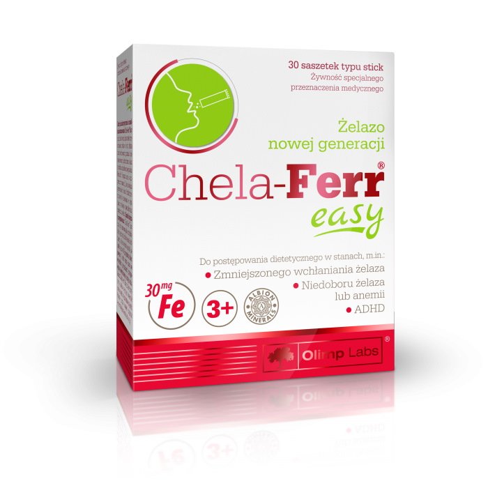 Витамины и минералы Olimp Chela-Ferr Easy, 30 пакетиков,  ml, Olimp Labs. Vitamins and minerals. General Health Immunity enhancement 