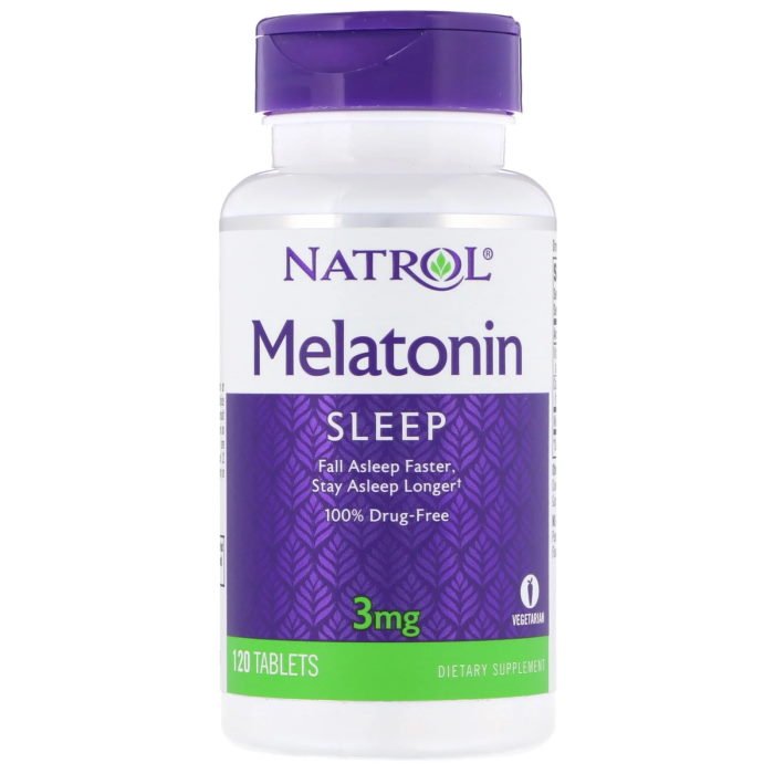 Восстановитель Natrol Melatonin 3mg, 120 таблеток,  мл, Natrol. Послетренировочный комплекс. Восстановление 
