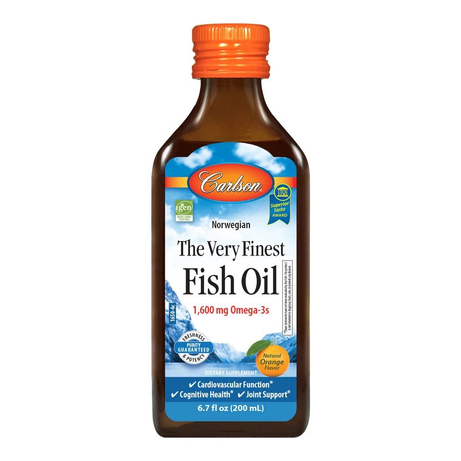 Жирные кислоты Carlson Labs The Very Finest Fish Oil, 200 мл Апельсин,  ml, Carlson Labs. Grasas. General Health 