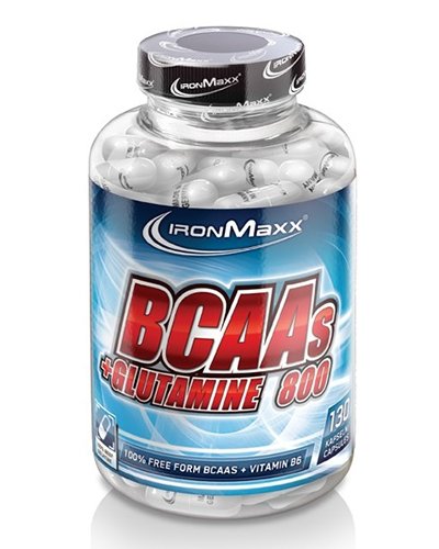 BCAAs+Glutamine 800, 130 piezas, IronMaxx. BCAA. Weight Loss recuperación Anti-catabolic properties Lean muscle mass 