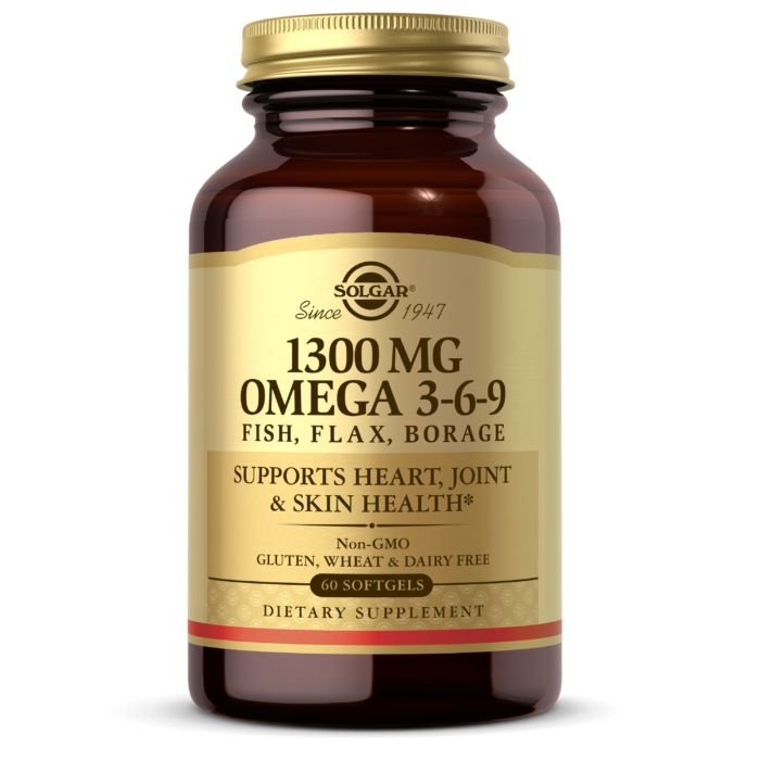 Жирные кислоты Solgar Omega 3-6-9 1300 mg, 60 капсул,  мл, Solgar. Жирные кислоты (Omega). Поддержание здоровья 