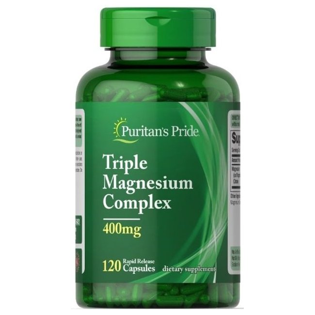 Puritan's Pride Витамины и минералы Puritan's Pride Triple Magnesium Complex 400 mg, 120 капсул, , 