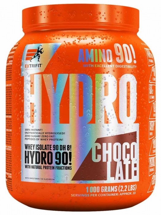 Hydro Isolate 90, 1000 g, EXTRIFIT. Whey Isolate. Lean muscle mass Weight Loss recovery Anti-catabolic properties 