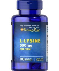Puritan's Pride L-Lysine 500 mg, , 100 шт