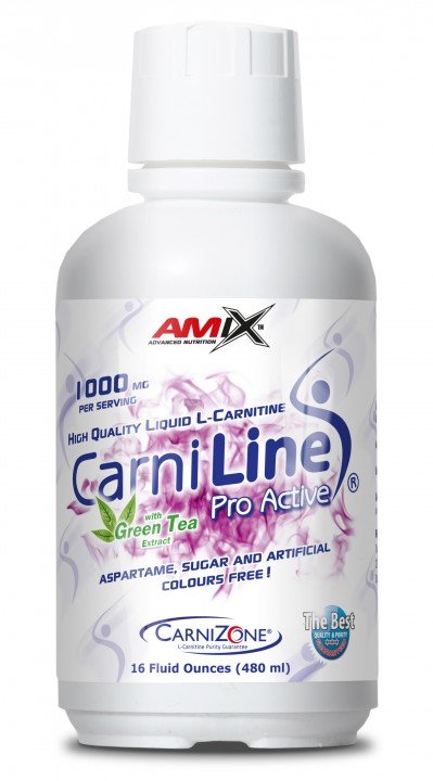 CarniLine Pro Active, 480 мл, AMIX. L-карнитин. Снижение веса Поддержание здоровья Детоксикация Стрессоустойчивость Снижение холестерина Антиоксидантные свойства 