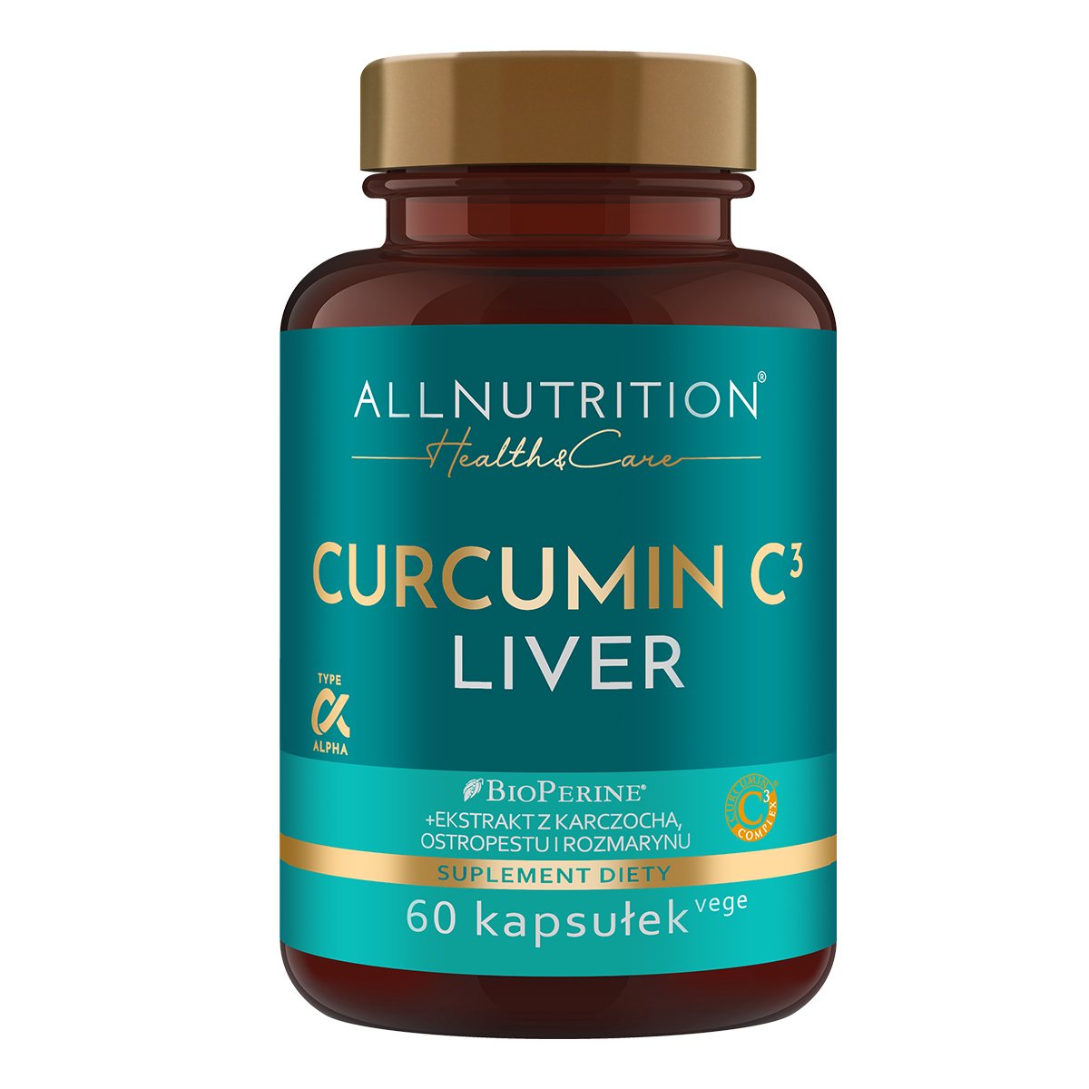 AllNutrition Натуральная добавка AllNutrition Health &amp; Care Curcumin C3 Liver, 60 вегакапсул, , 